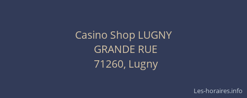 Casino Shop LUGNY