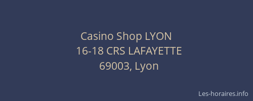Casino Shop LYON