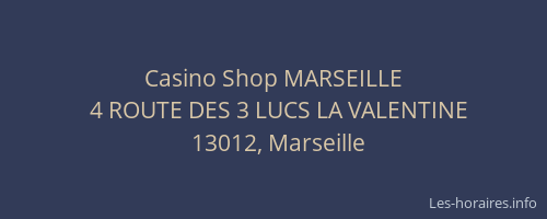 Casino Shop MARSEILLE