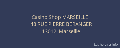Casino Shop MARSEILLE