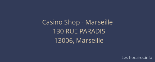 Casino Shop - Marseille