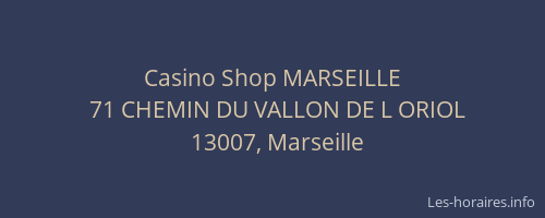 Casino Shop MARSEILLE