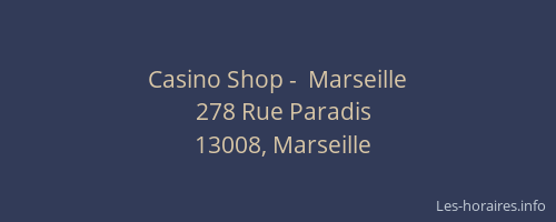 Casino Shop -  Marseille