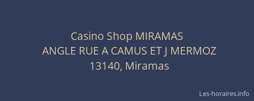 Casino Shop MIRAMAS