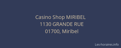 Casino Shop MIRIBEL
