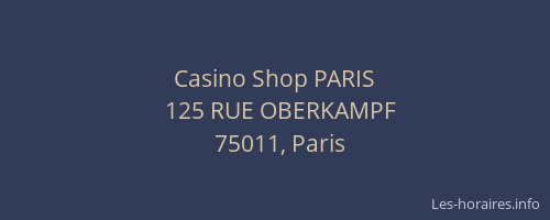 Casino Shop PARIS