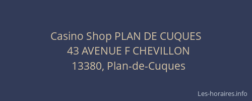 Casino Shop PLAN DE CUQUES