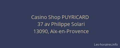 Casino Shop PUYRICARD