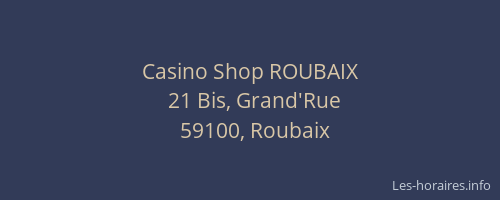 Casino Shop ROUBAIX