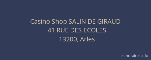 Casino Shop SALIN DE GIRAUD