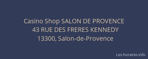 Casino Shop SALON DE PROVENCE