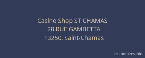 Casino Shop ST CHAMAS