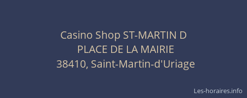Casino Shop ST-MARTIN D