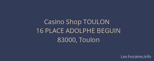 Casino Shop TOULON
