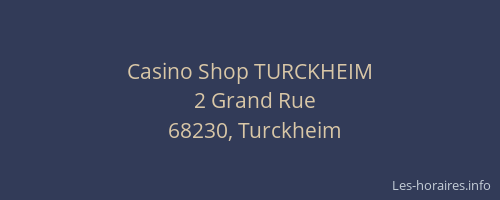 Casino Shop TURCKHEIM