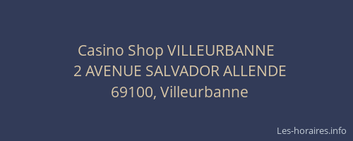 Casino Shop VILLEURBANNE
