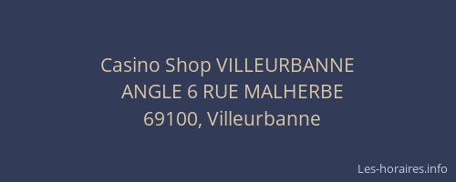 Casino Shop VILLEURBANNE