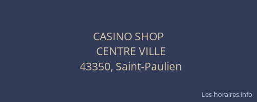 CASINO SHOP