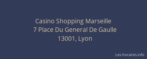 Casino Shopping Marseille