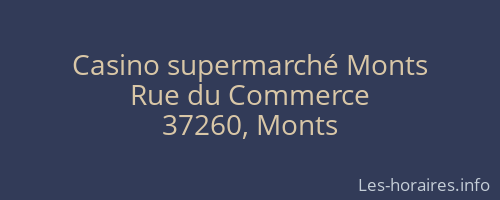 Casino supermarché Monts