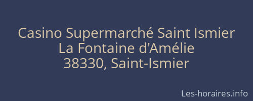 Casino Supermarché Saint Ismier