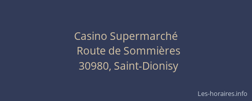 Casino Supermarch&eacute;