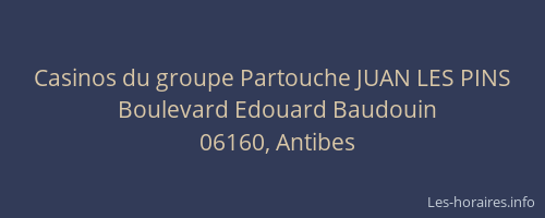 Casinos du groupe Partouche JUAN LES PINS
