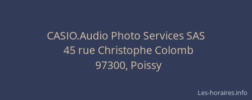 CASIO.Audio Photo Services SAS