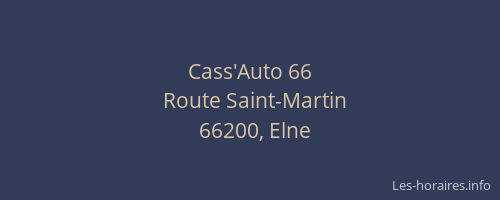 Cass'Auto 66