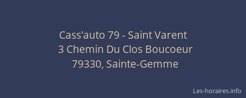 Cass'auto 79 - Saint Varent