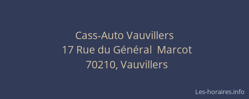 Cass-Auto Vauvillers