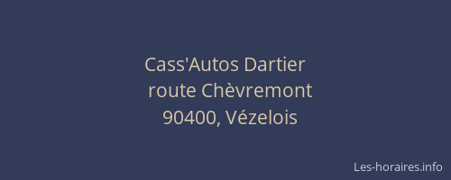 Cass'Autos Dartier