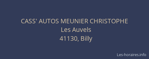CASS' AUTOS MEUNIER CHRISTOPHE