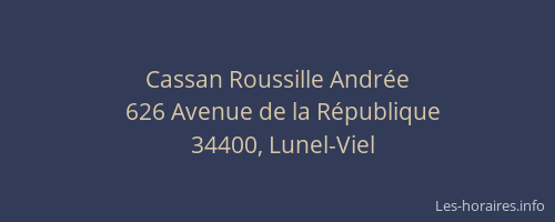 Cassan Roussille Andrée