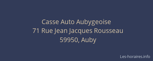 Casse Auto Aubygeoise