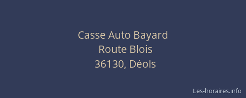 Casse Auto Bayard
