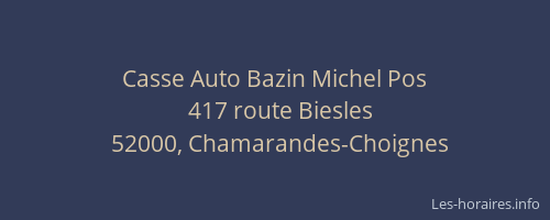 Casse Auto Bazin Michel Pos