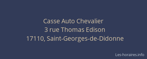Casse Auto Chevalier