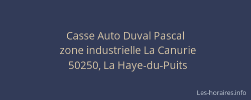 Casse Auto Duval Pascal