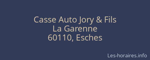 Casse Auto Jory & Fils