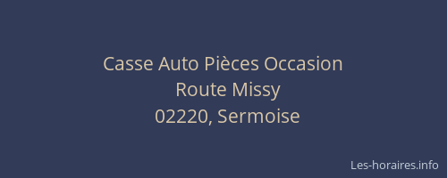 Casse Auto Pièces Occasion