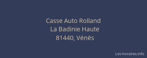 Casse Auto Rolland