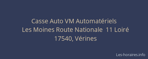 Casse Auto VM Automat&eacute;riels