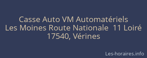 Casse Auto VM Automatériels