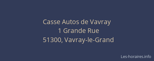 Casse Autos de Vavray