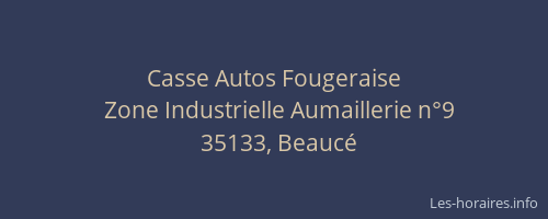 Casse Autos Fougeraise