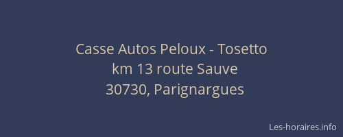 Casse Autos Peloux - Tosetto