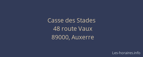 Casse des Stades