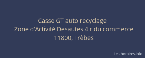 Casse GT auto recyclage