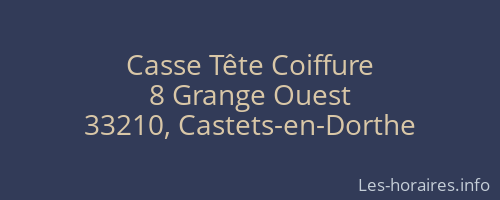 Casse Tête Coiffure